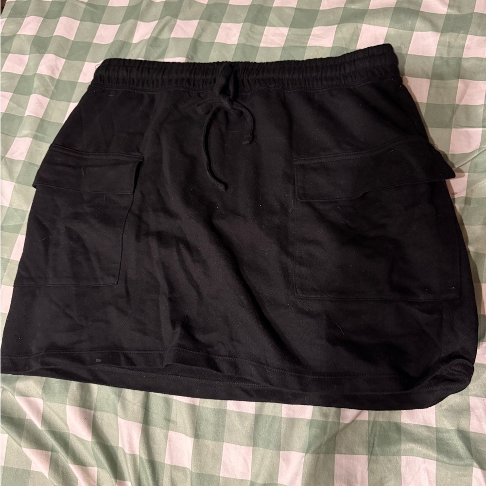 Black Mini Skirt with Pockets
